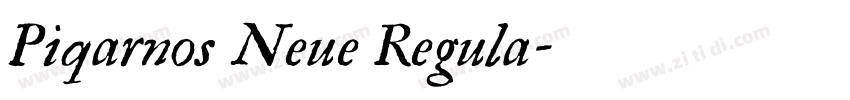 Piqarnos Neue Regula字体转换